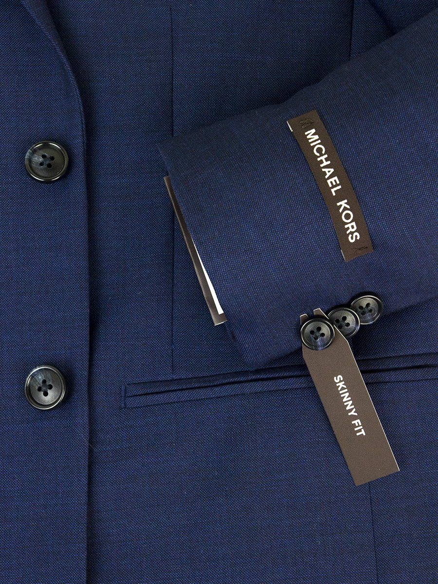 Michael Kors 25258 100% Wool Boy's Suit -Sharkskin - Blue Boys Suit Michael Kors