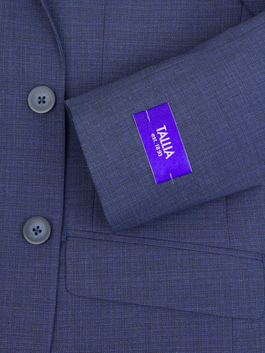 Tallia 25355 Skinny Fit Boy's Suit- Blue-Tattersal Boys Suit Tallia