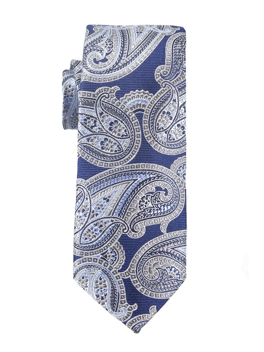 Heritage House 25439 100% Woven Silk Boy's Tie - Paisley - Purple/Blue/Khaki Boys Tie Heritage House
