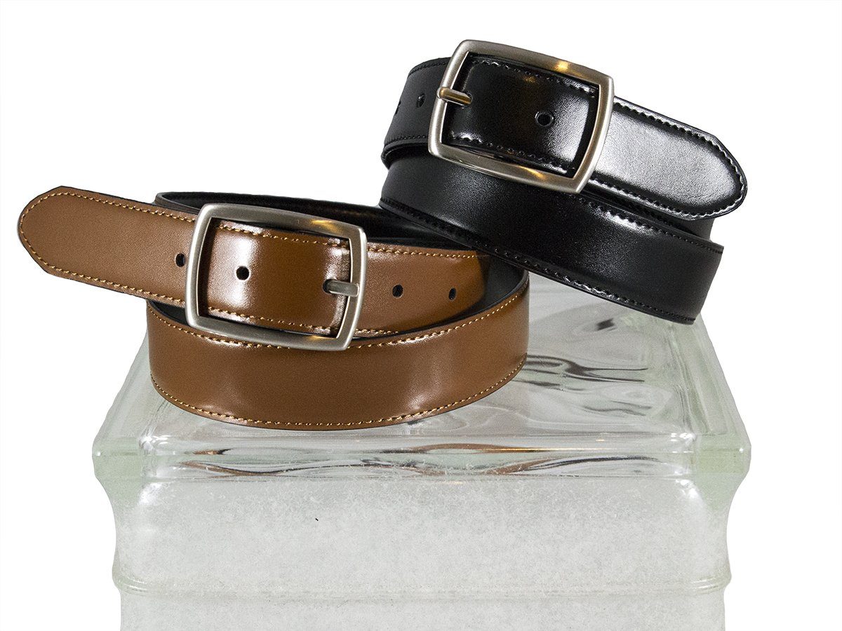 Florsheim 25527 100% Genuine Leather Boy's Reversible Belt - Black/Cogn Boys Belt Florsheim