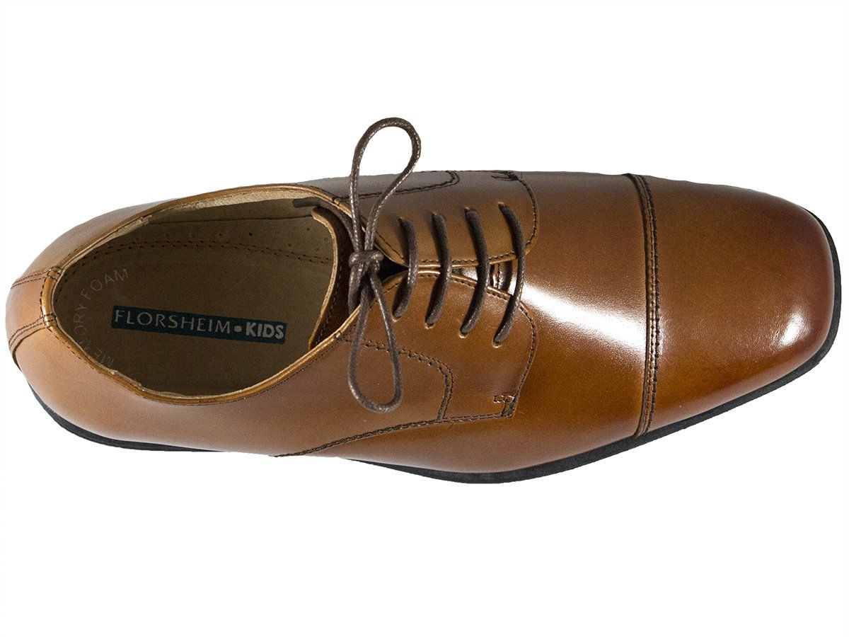 Florsheim 25546 Lace-Up Boy's Shoe - Cap Toe- Oxford- Cogn Boys Shoes Florsheim