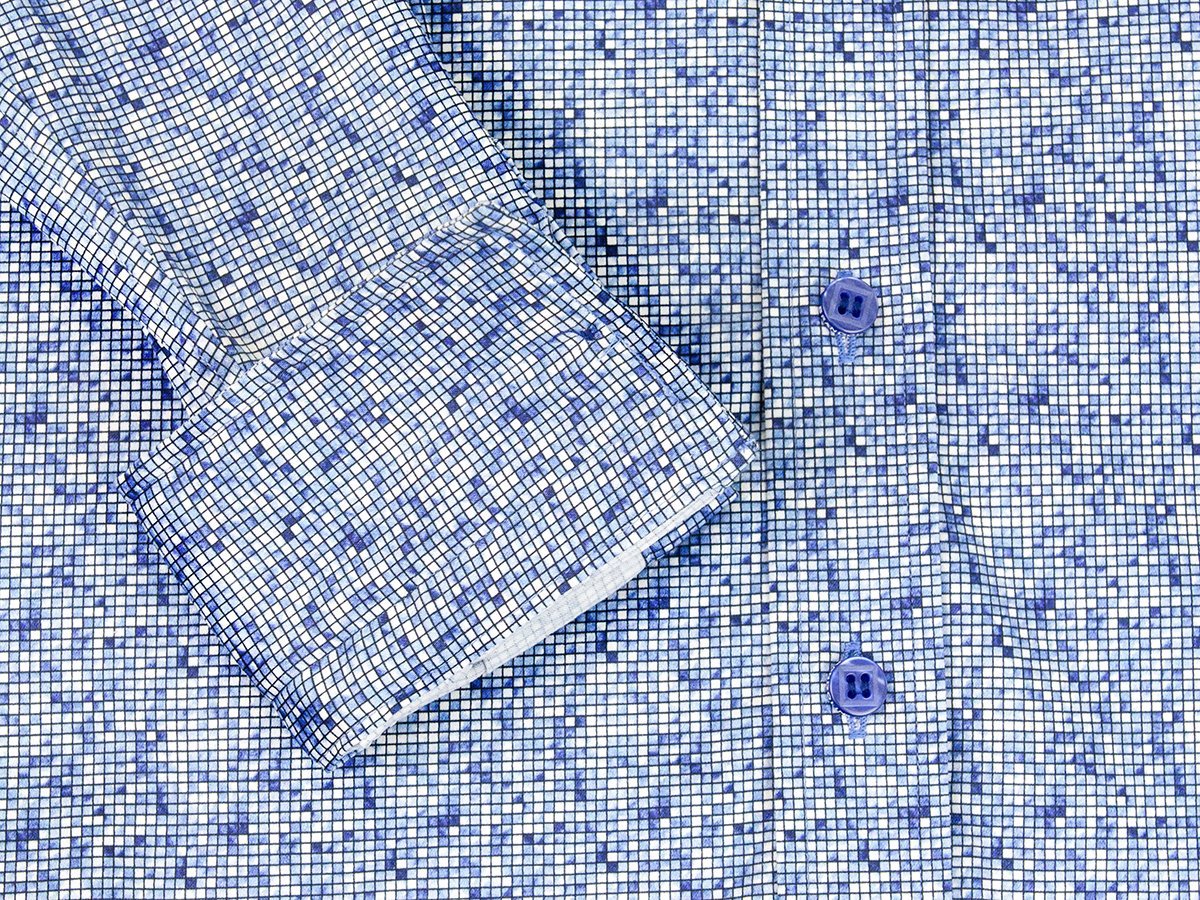 Boy's Brandolini Sport Shirt 25562 Blue Mosaic Boys Sport Shirt Brandolini