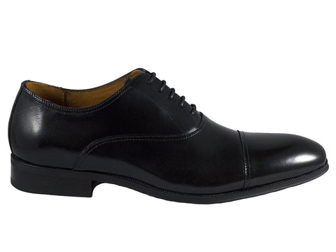 Image of Florsheim 25596 Full-Grain Leather Boy's Shoe - Cap Toe Oxford - Black Boys Shoes Florsheim 