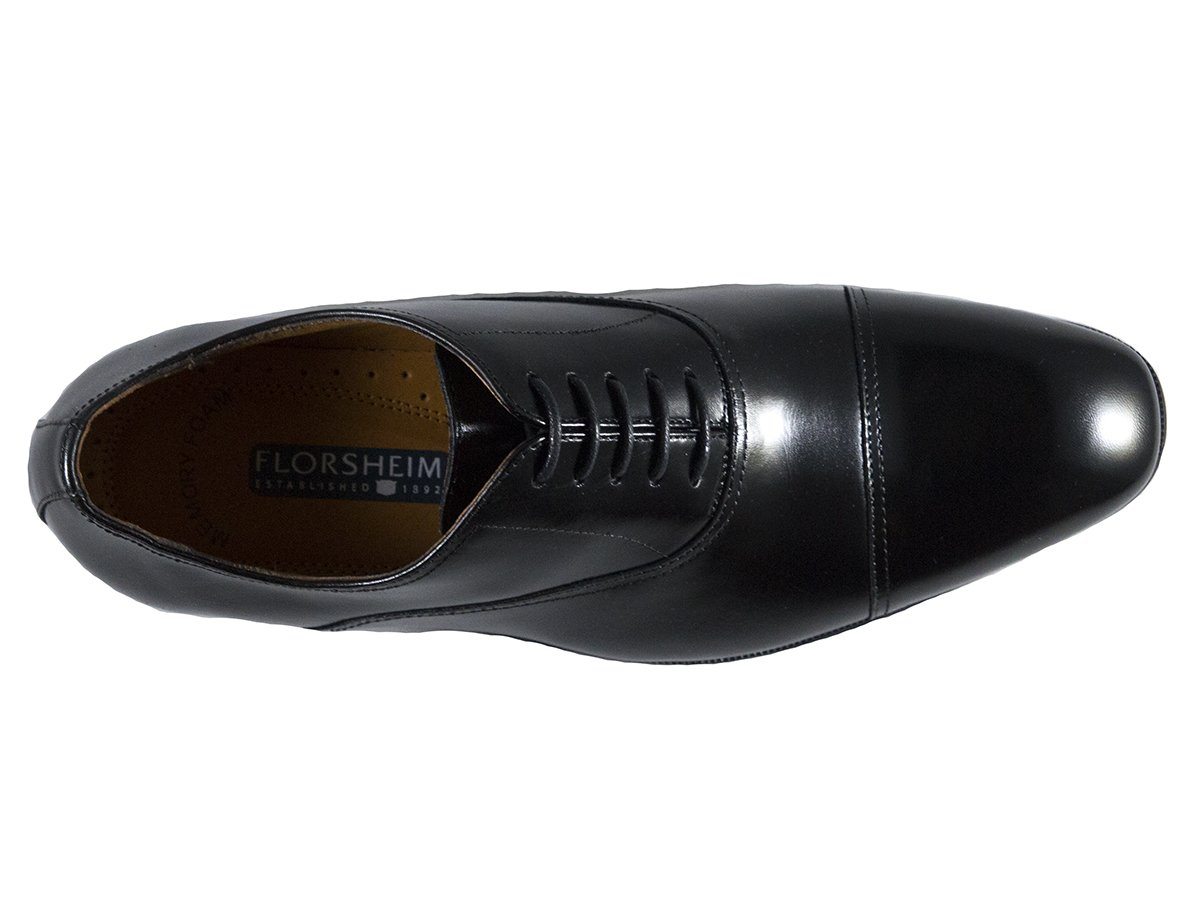 Florsheim 25596 Full-Grain Leather Boy's Shoe - Cap Toe Oxford - Black Boys Shoes Florsheim