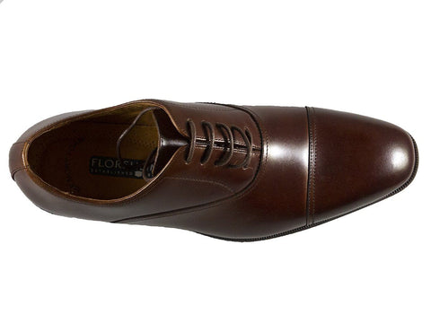 Image of Florsheim 25608 Full-Grain Leather Boy's Shoe - Cap Toe Oxford Cogn Boys Shoes Florsheim 