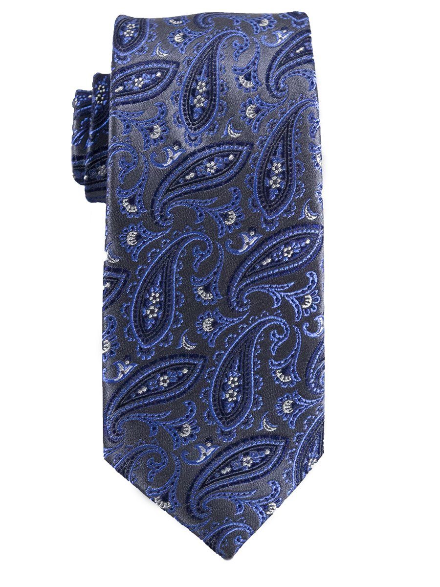 Heritage House 25733 100% Woven Silk Boy's Tie - Paisley - Blue/Grey Boys Tie Heritage House
