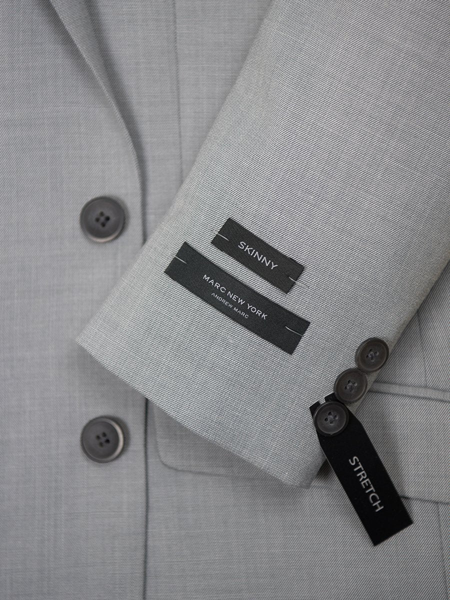 Andrew Marc 26185 Boy's Skinny Fit Suit - Twill - Light Grey Boys Suit Andrew Marc