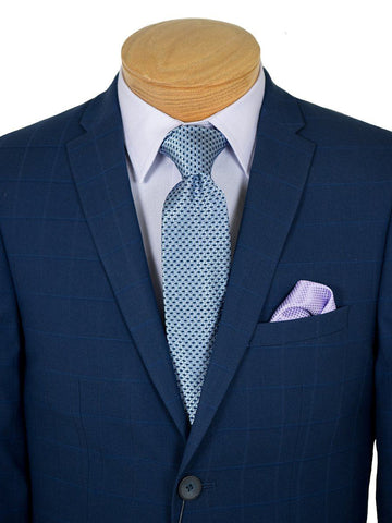 Image of Andrew Marc 26224 Boy's Skinny Fit Suit - Plaid - Blue Boys Suit Andrew Marc 