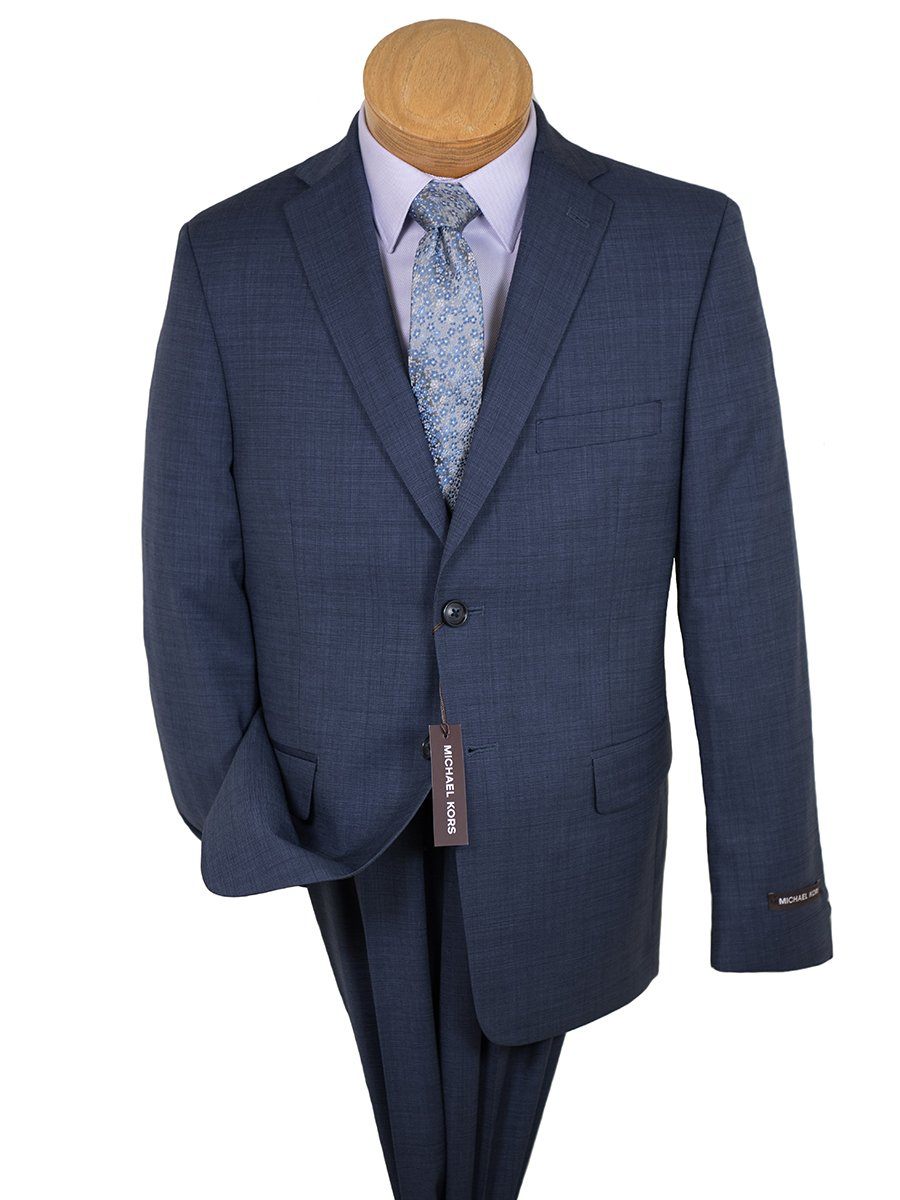 Michael Kors 26268 100% Worsted Wool Boy's Suit - Blue Weave Boys Suit Michael Kors 