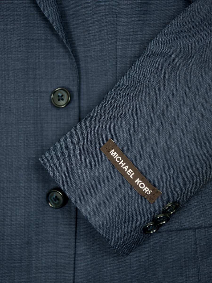 Michael Kors 26268 100% Worsted Wool Boy's Suit - Blue Weave Boys Suit Michael Kors