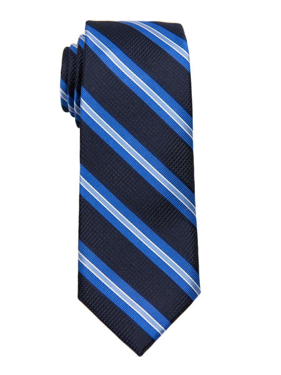 Heritage House 26601 100% Silk Boy's Tie - Stripe -Navy/Blue Boys Tie Heritage House