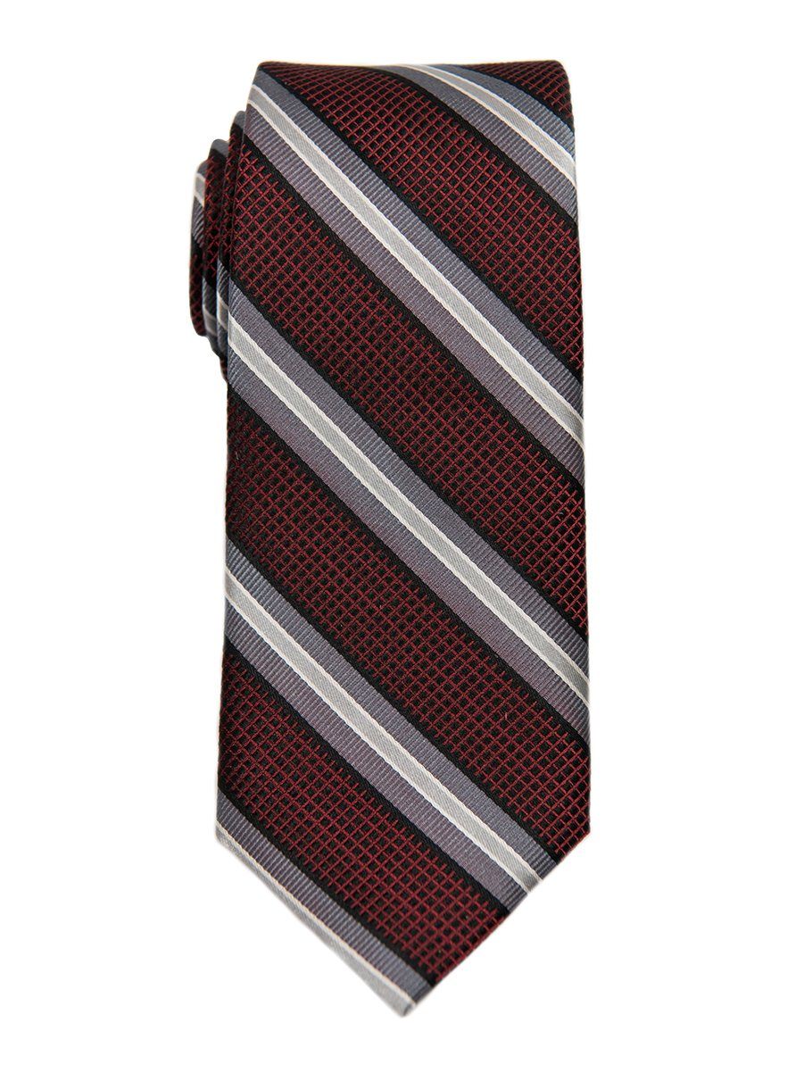 Heritage House 26603 100% Silk Boy's Tie - Stripe -Red/Grey Boys Tie Heritage House