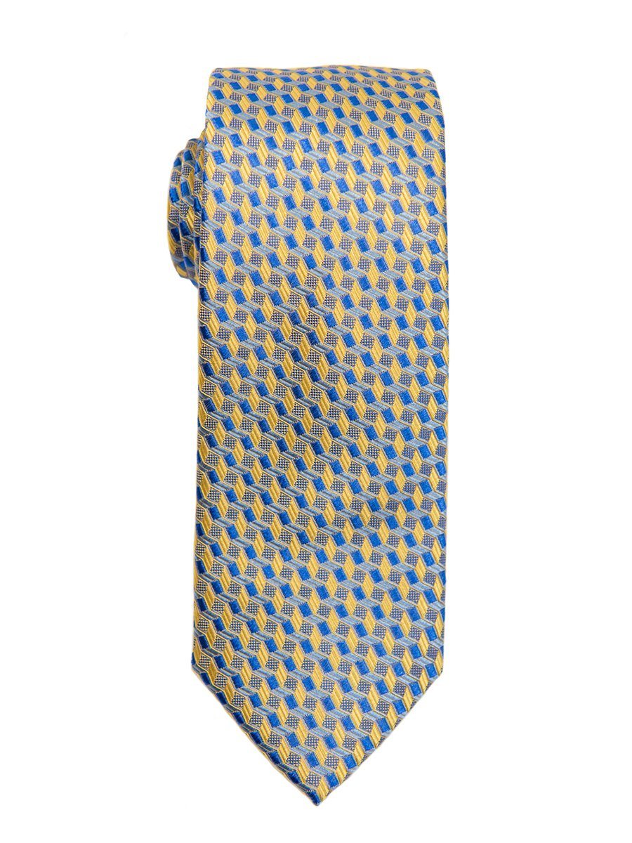 Heritage House 26614 100% Silk Boy's Tie - Neat - Yellow/Blue Boys Tie Heritage House