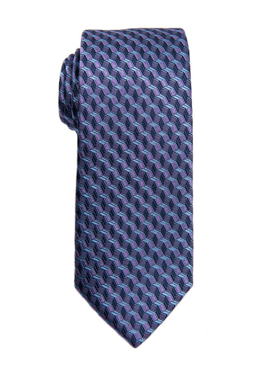 Heritage House 26617 100% Silk Boy's Tie - Neat - Purple/Navy Boys Tie Heritage House