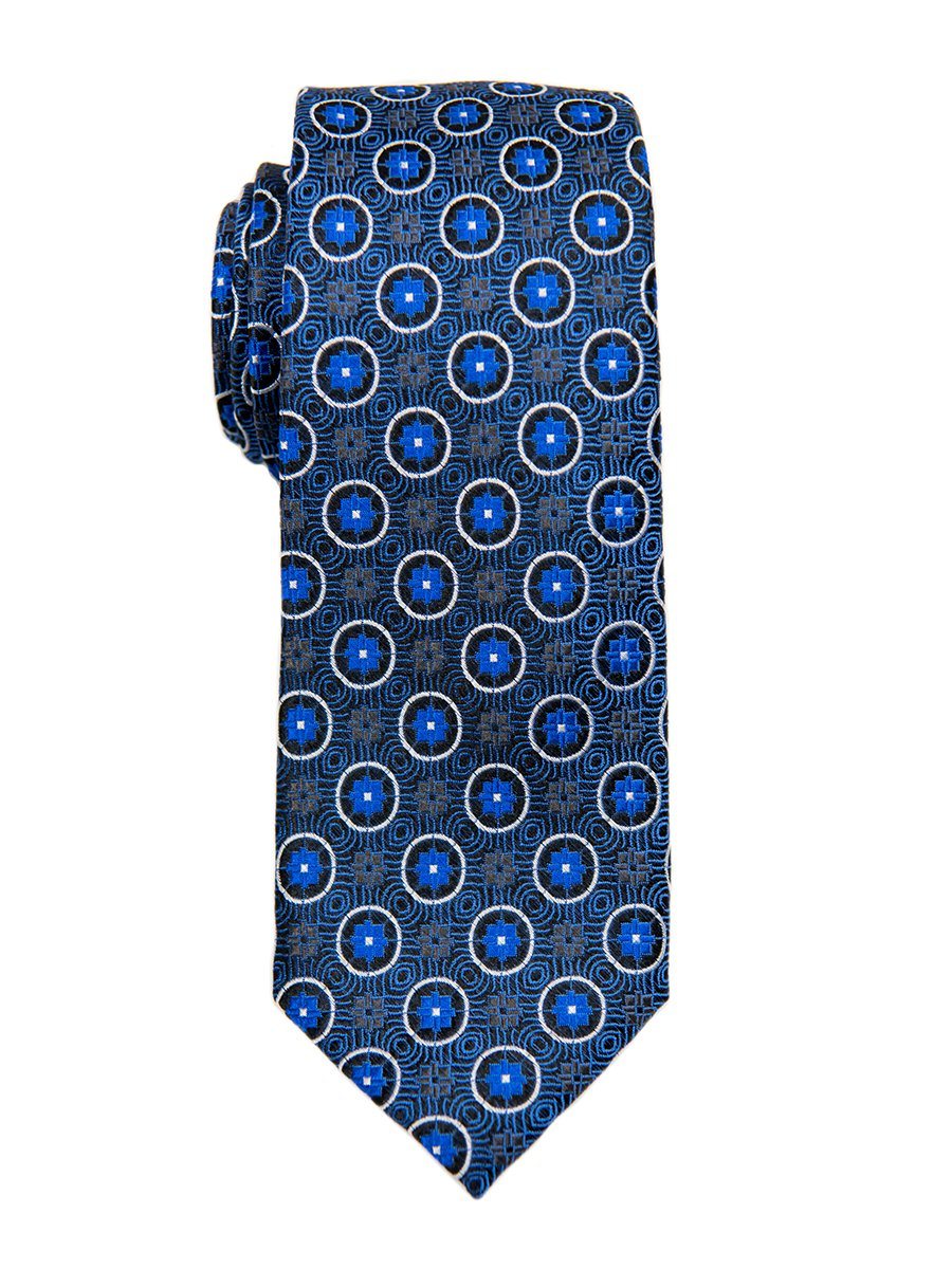Heritage House 26625 100% Silk Boy's Tie - Neat - Blue Boys Tie Heritage House