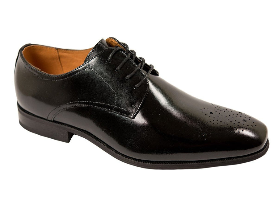 Florsheim 26712 Full-Grain Leather Boy's Shoe - Cap Toe Oxford - Perforated-Black Boys Shoes Florsheim 