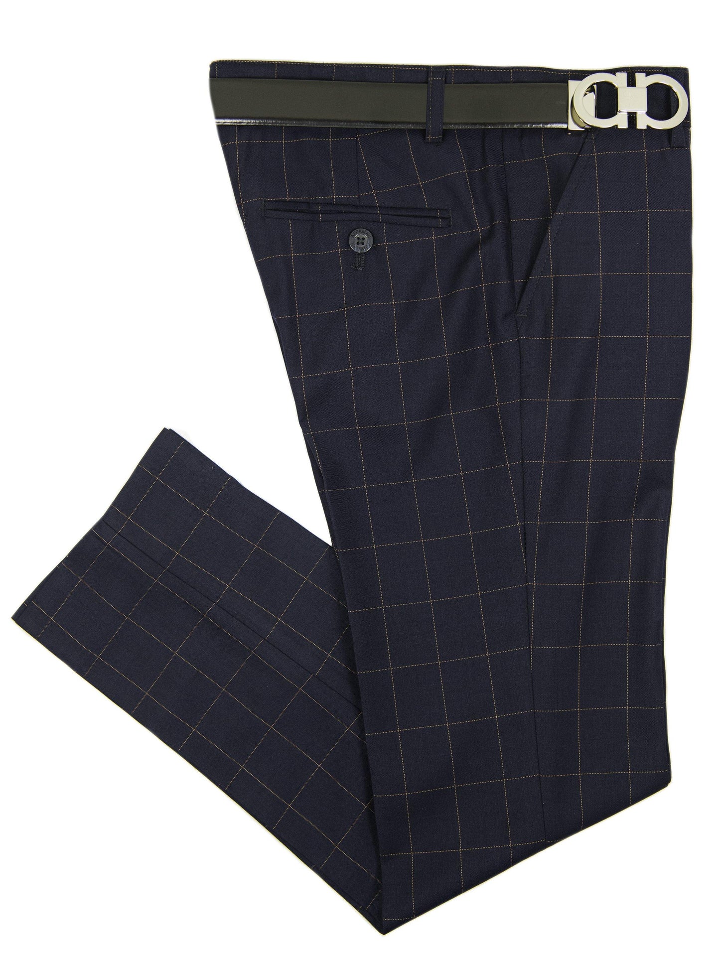Appaman 27020 Boy's Suit -Skinny Fit- Navy- Windowpane Boys Suit Appaman