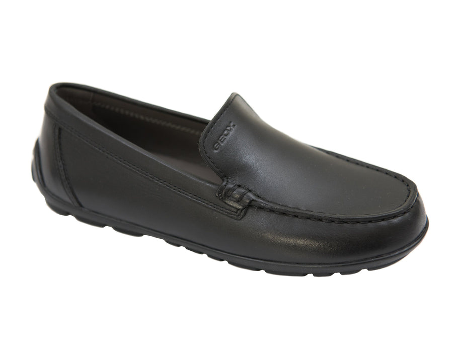 Geox 27174 Boy's Shoe- Driving Loafer- Plain-Black Boys Shoes Geox 