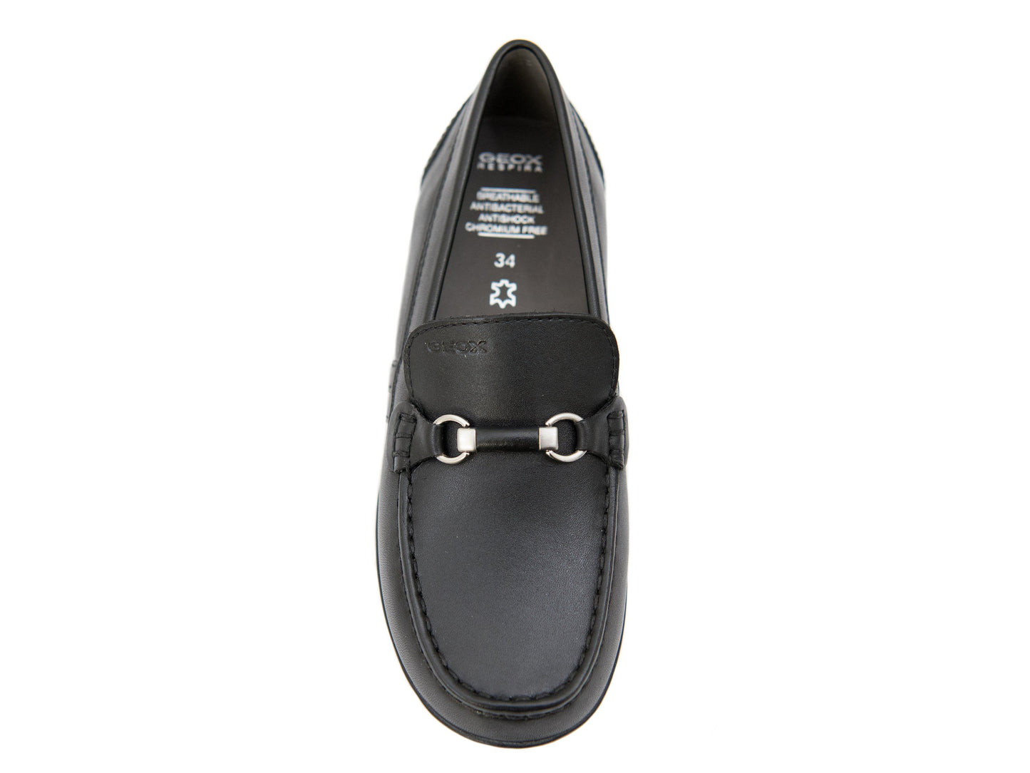 Geox 27185 Boy's Shoe- Driving Bit Loafer-Black Boys Shoes Geox