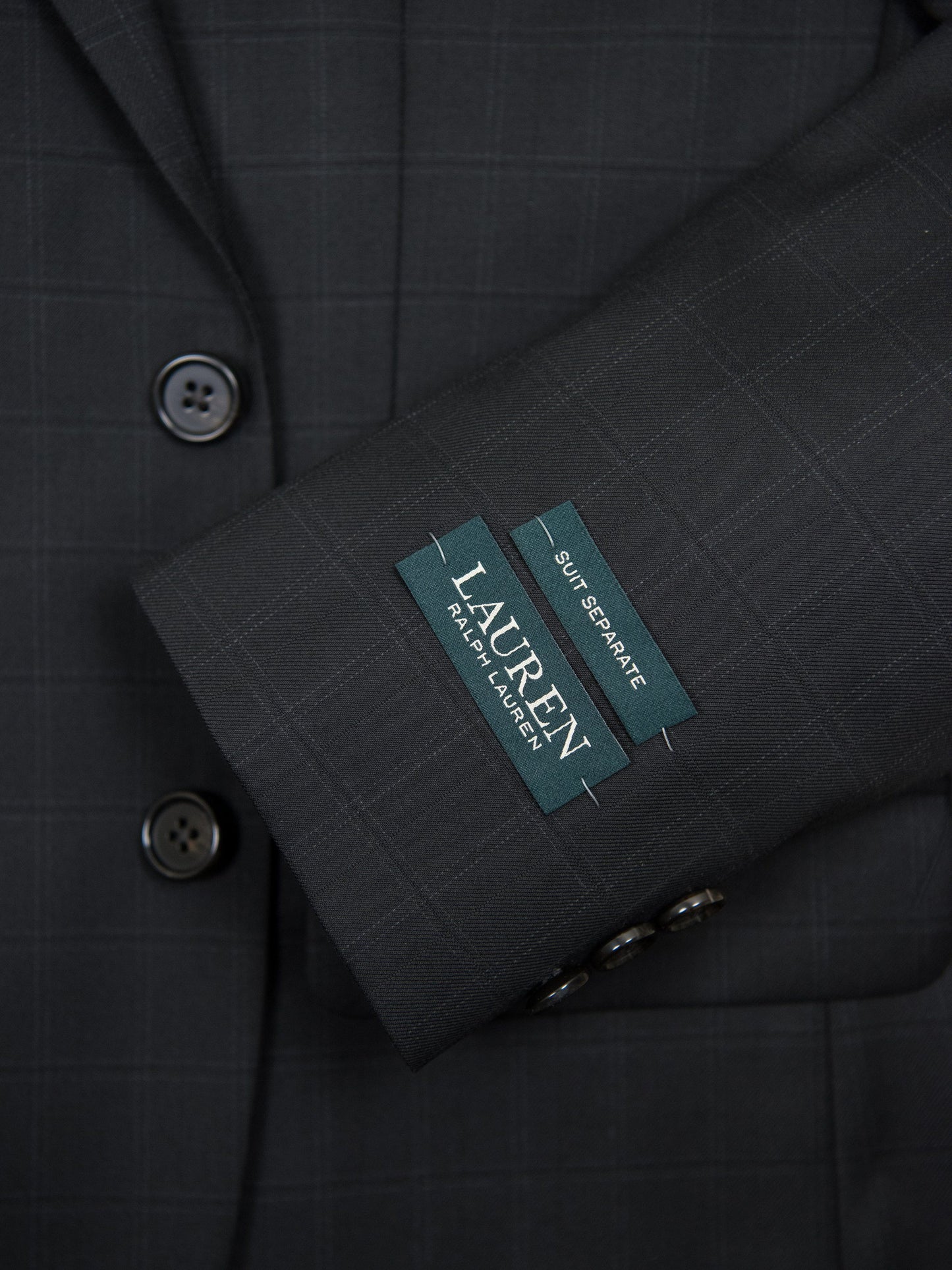 Lauren Ralph Lauren 27196 Boy's Suit Separate Jacket - Plaid - Black Boys Suit Separate Jacket Lauren