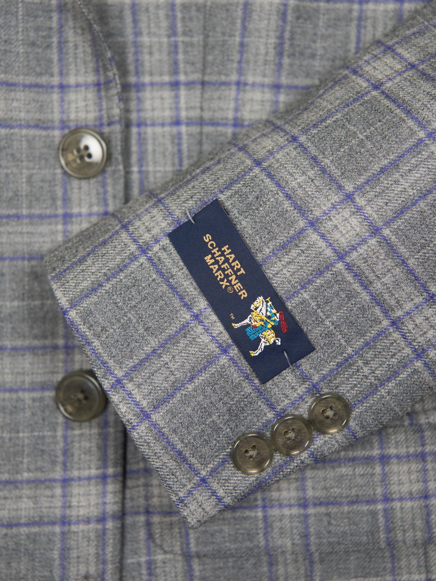 HSM 27254 Boy's Sport Coat - Plaid - Light Grey Boys Sport Coat HSM