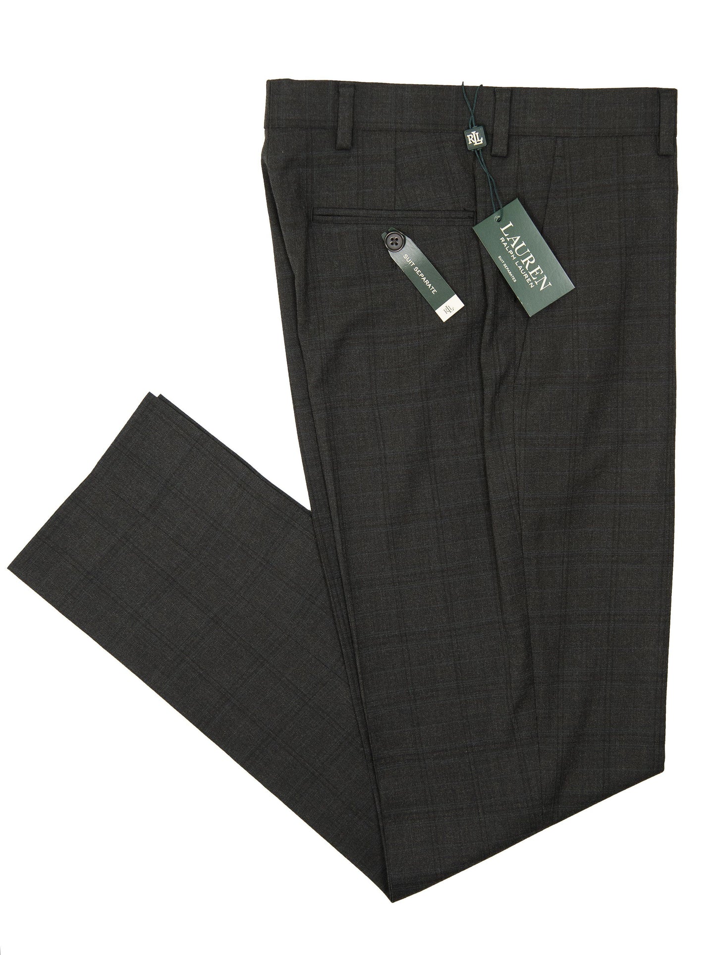 Lauren Ralph Lauren 27321P Boy's Suit Separate Pant - Plaid - Charcoal/Blue Boys Suit Separate Pant Lauren
