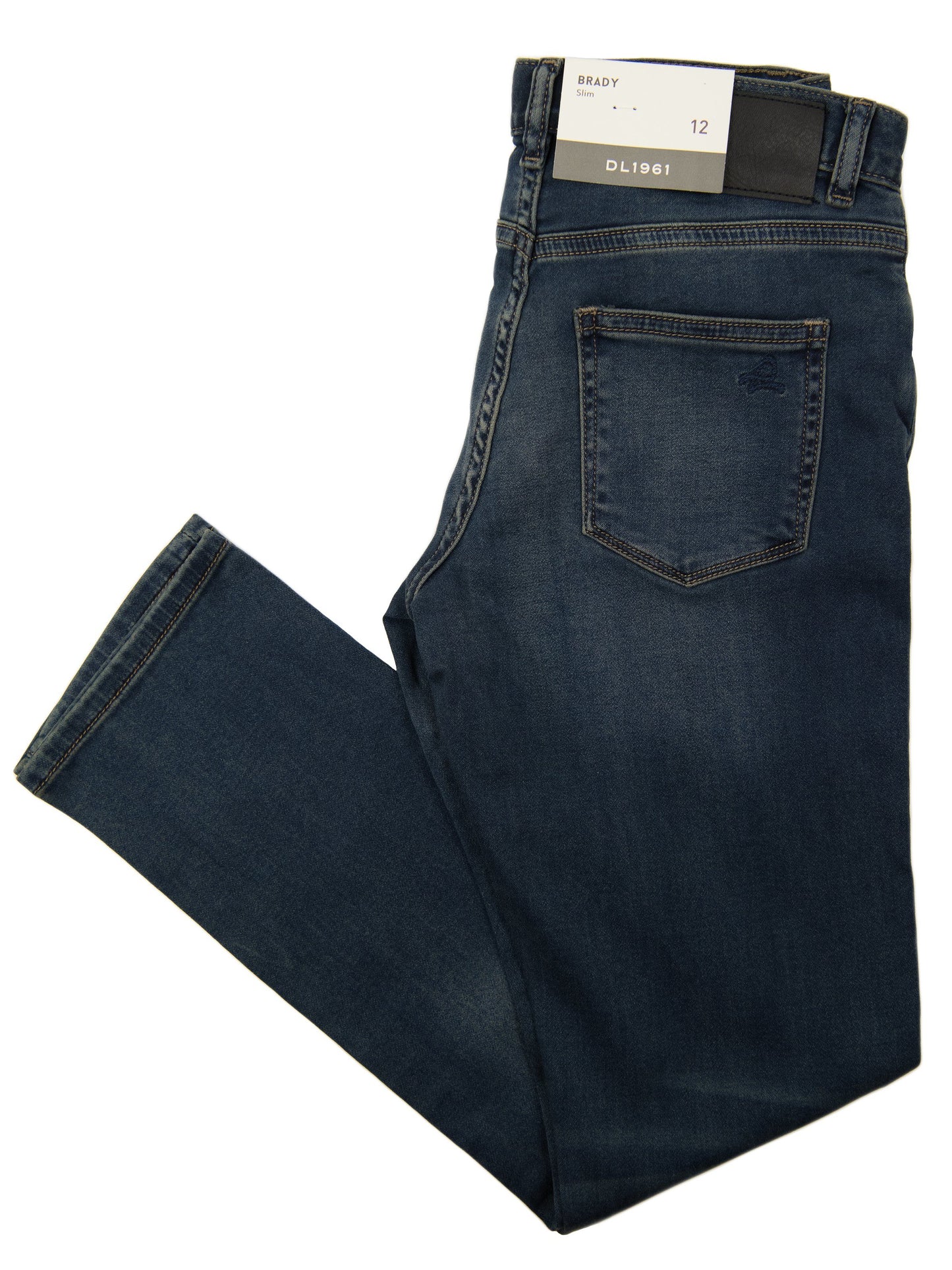 DL1961 Boy's Jean-Slim Fit-27409-Whiskered Blue Denim Boys Jean DL1961