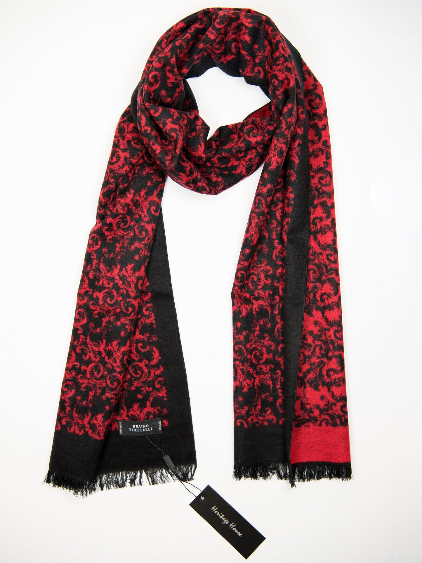 Young Men's Scarf 27507 Red/Black Young Mens Scarf Bruno Piattelli