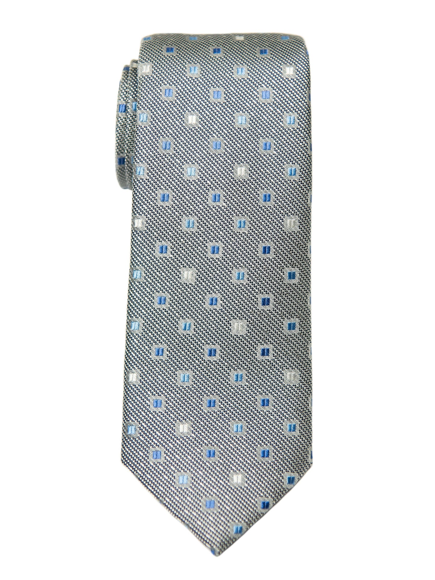 Boy's Tie 27726 Silver/Blue Neat Boys Tie Heritage House