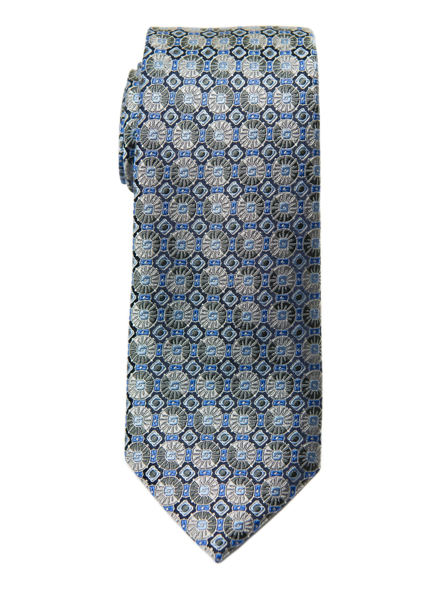 Boy's Tie 27743 Grey/Blue Neat Boys Tie Heritage House 