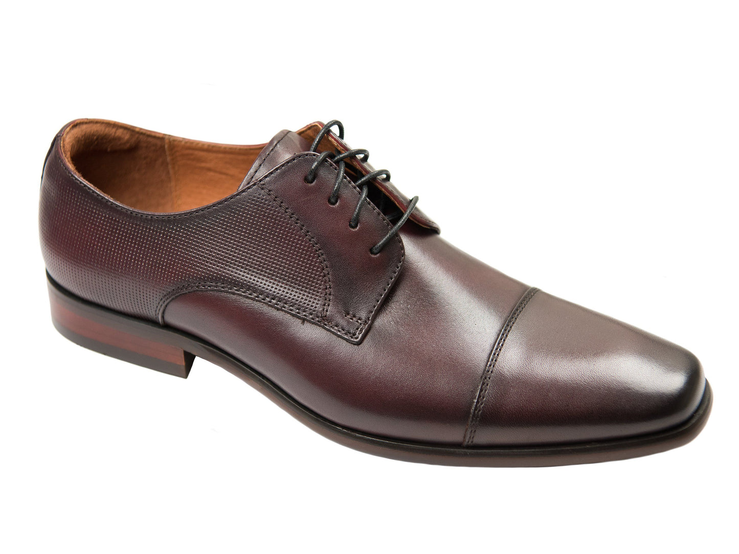 Florsheim 27819 Boy's Dress Shoe- Cap Toe Oxford- Smooth with Perforations-Burgundy Boys Shoes Florsheim