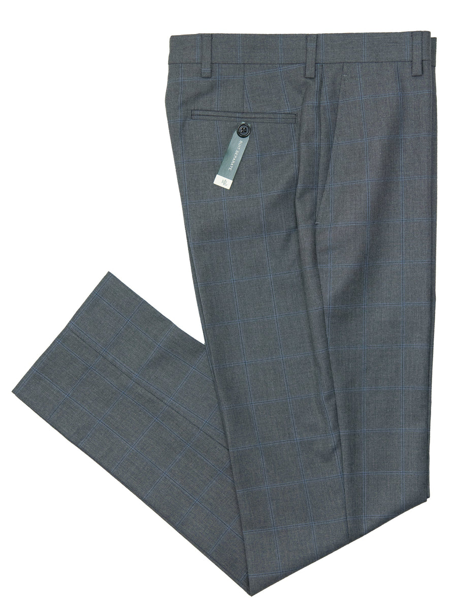 Lauren Ralph Lauren 28064P Boy's Suit Separate Pant - Windowpane - Grey/Blue Boys Suit Separate Pant Lauren Ralph Lauren 