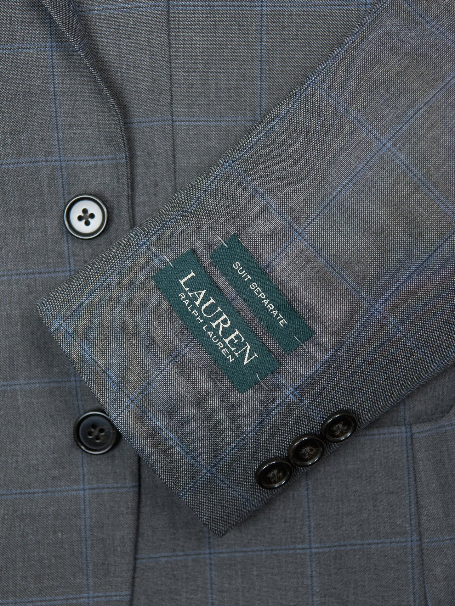 Lauren Ralph Lauren 28064 Boy's Suit Separate Jacket - Windowpane -Grey/Blue Boys Suit Separate Jacket Lauren Ralph Lauren