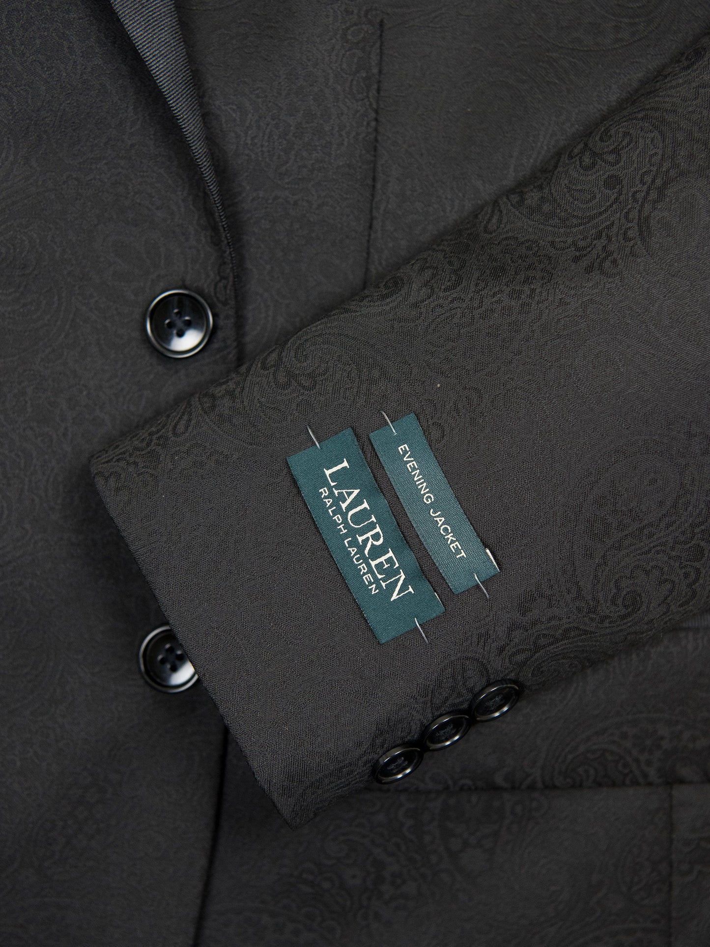 Lauren Ralph Lauren 28256 Boy's Sport Coat - Tonal Paisley- Black Boys Sport Coat Lauren