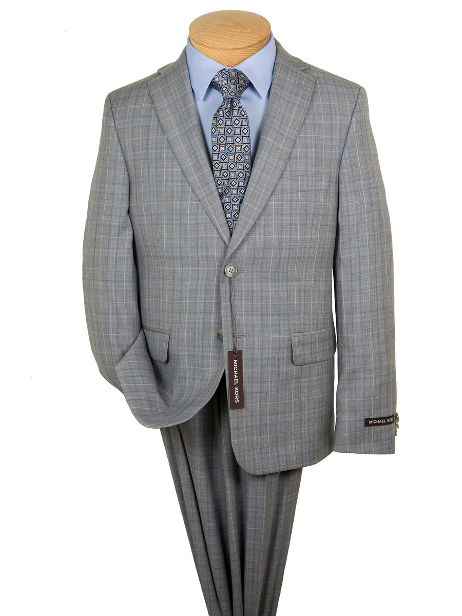 Michael Kors 28270 Boy's Suit -Plaid - Light Grey Boys Suit Michael Kors 