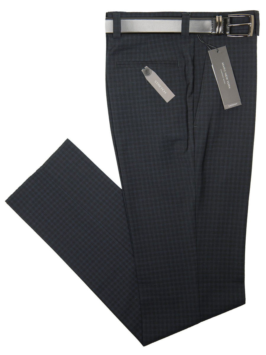 Andrew Marc 28331P Boy's Skinny Fit Pant - Check-Black Boys Dress Pant Andrew Marc 
