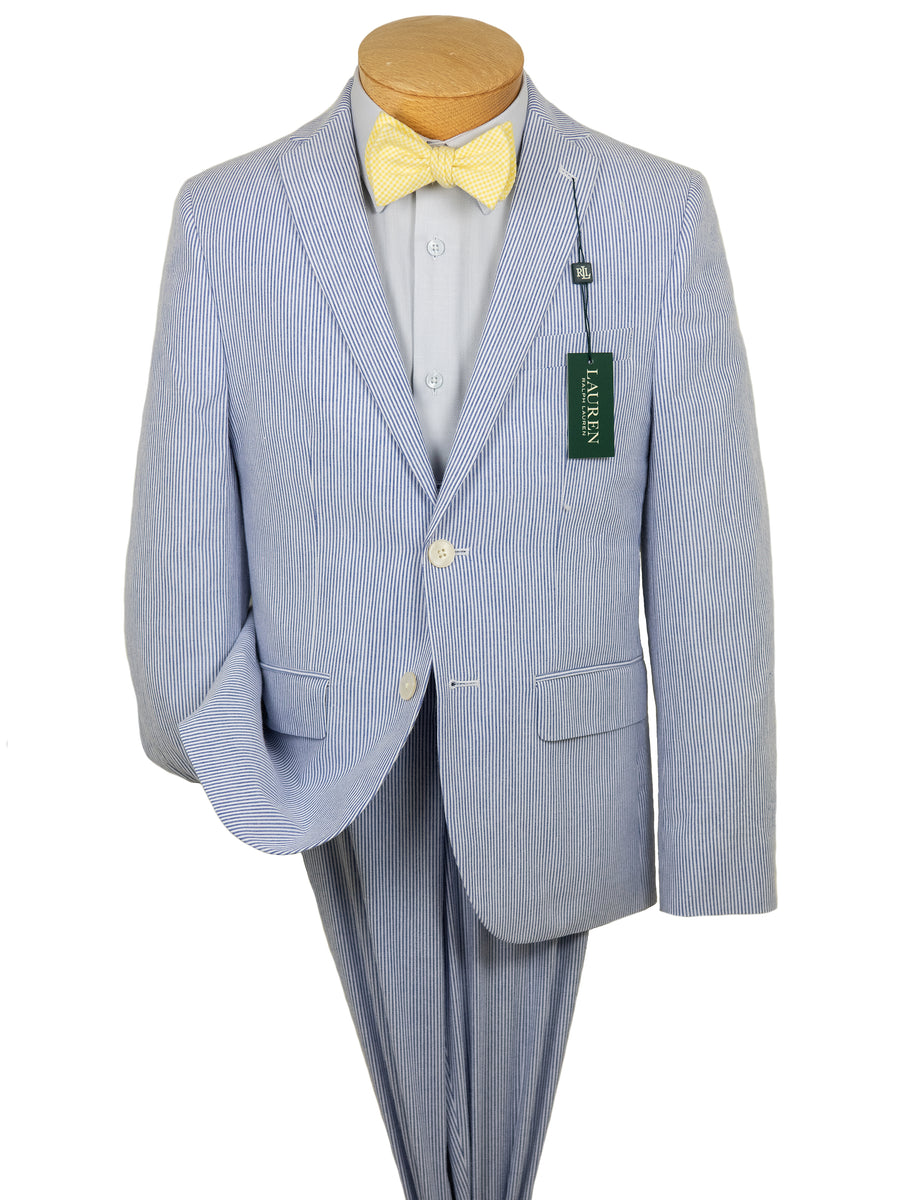 Lauren Ralph Lauren 28696 100% Cotton Boy's Suit Separates Jacket - Seersucker - Blue/White