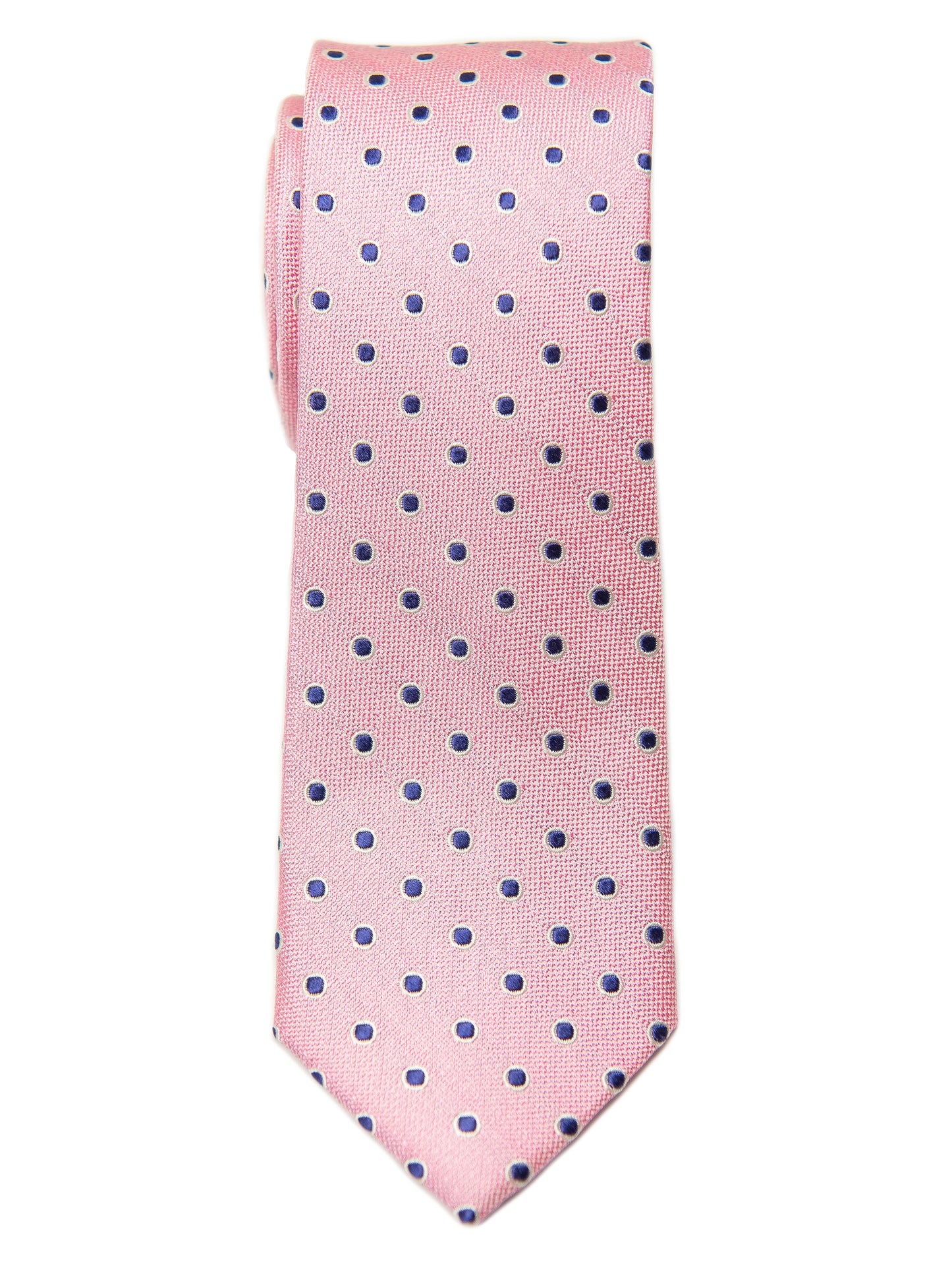 Heritage House 28829 100% Silk Boy's Tie - Neat - Pink/Navy