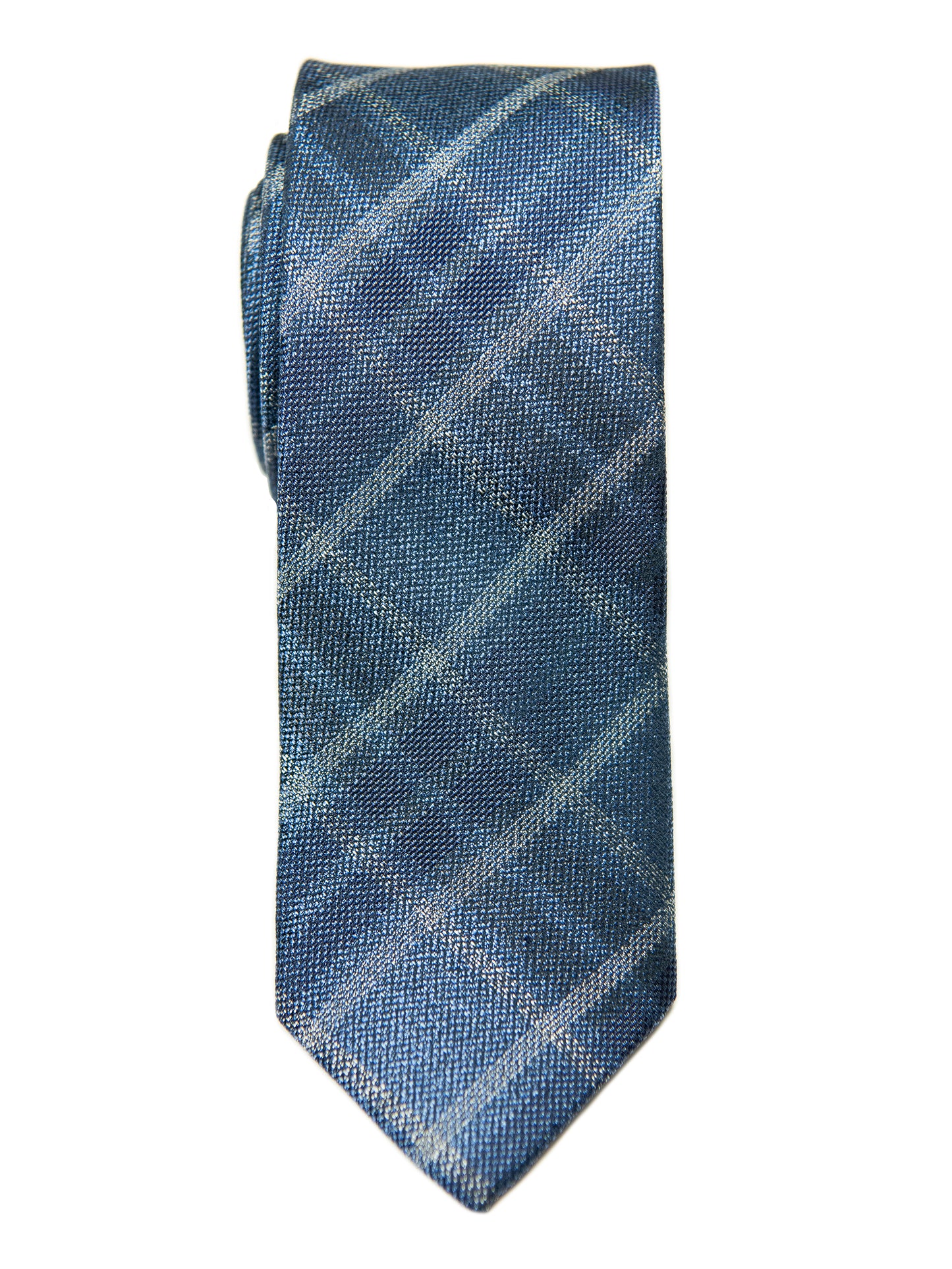 Heritage House 28861 100% Silk Boy's Tie - Plaid- Blue