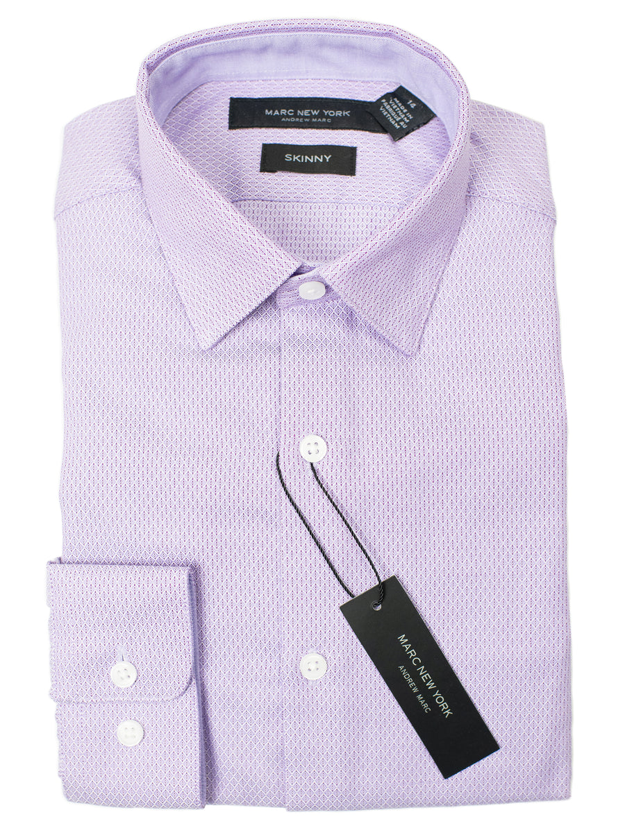 Andrew Marc 29289 Boy's Dress Shirt - Skinny Fit - Diamond Weave - Lavender
