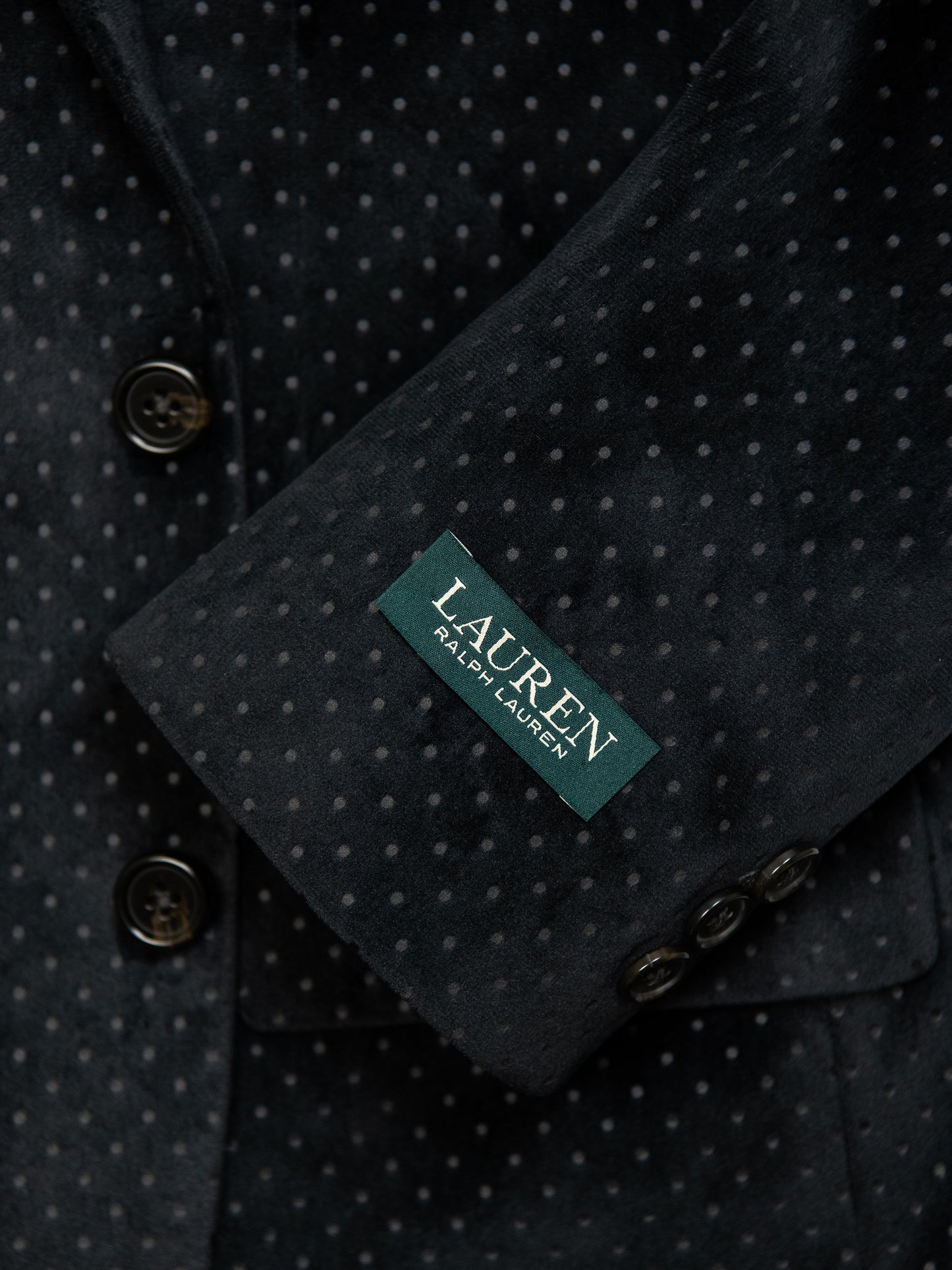 Lauren Ralph Lauren 29563 Boy's Sport Coat - Velvet Dot - Black