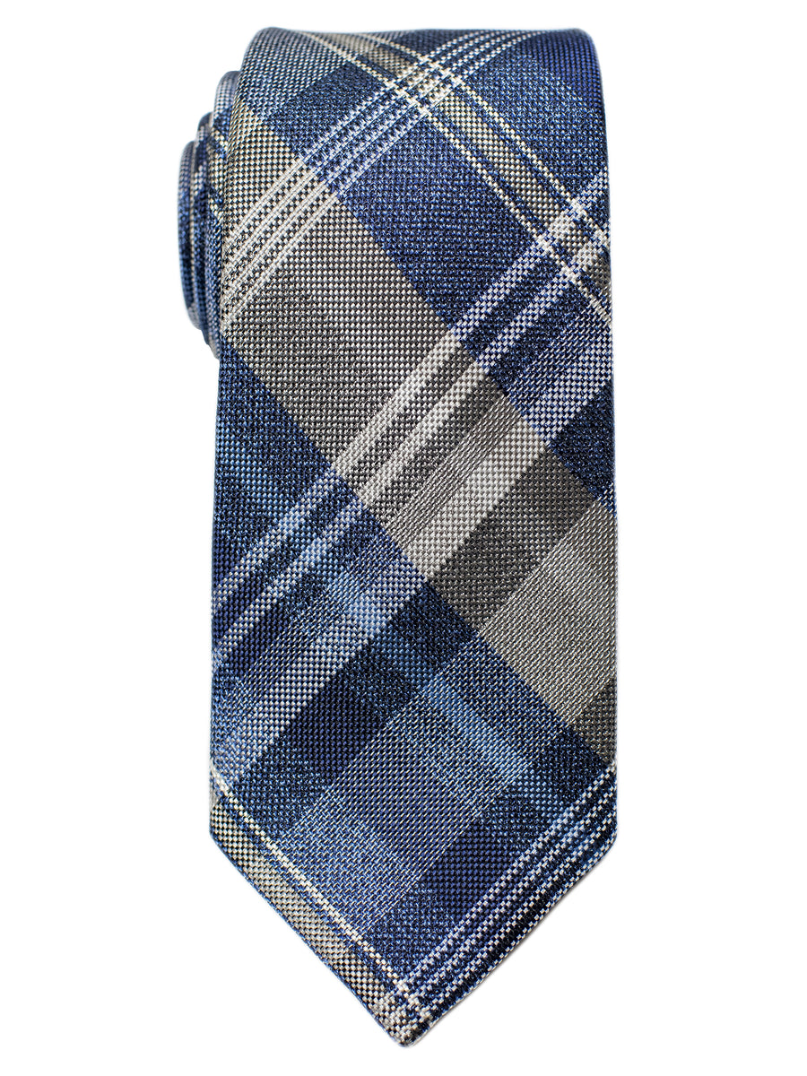 Heritage House 29772 Boy's Tie -Plaid- Grey/Blue