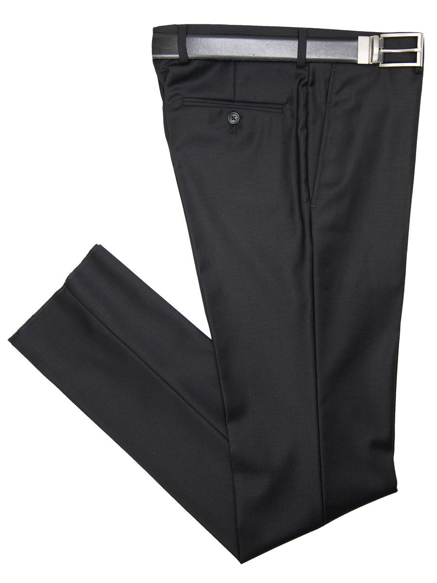 Michael Kors 29916 Boy's Dress Pant - Solid Gab - Natural Stretch - Black