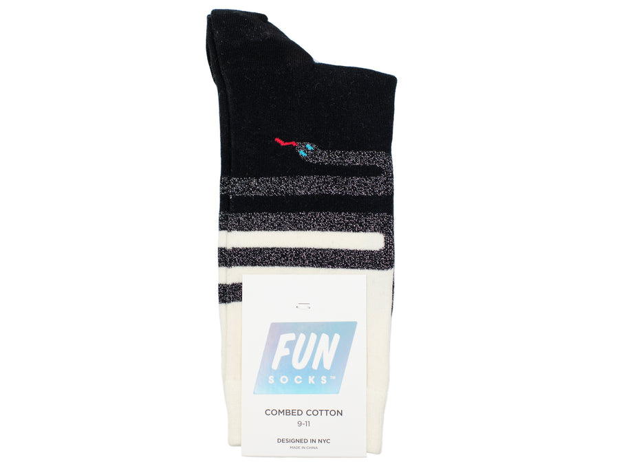 Boy's Fun Socks 30102 - Black/White