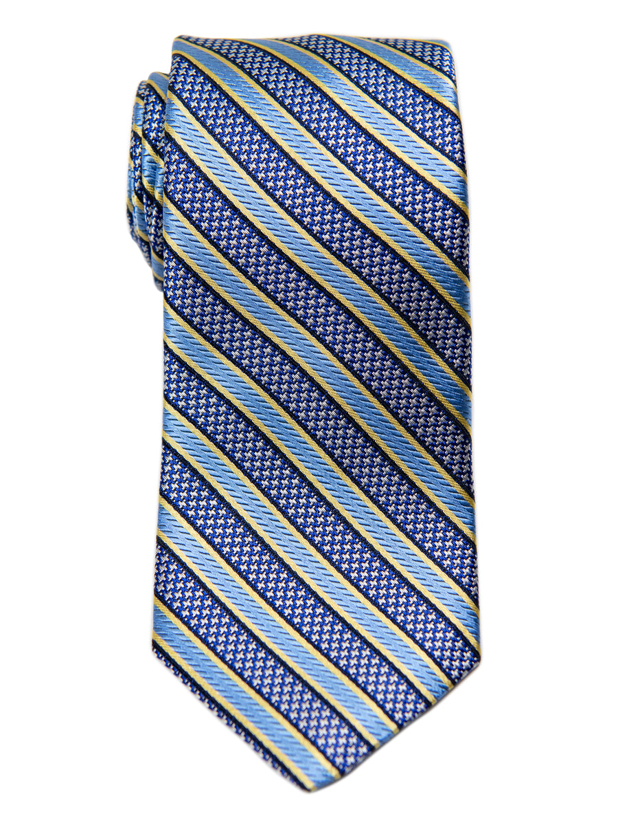Dion 30248 Boy's Tie- Blue/Yellow - Stripe