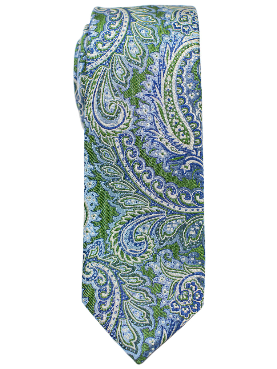 Heritage House 30695 Boy's Tie - Paisley- Green/Blue