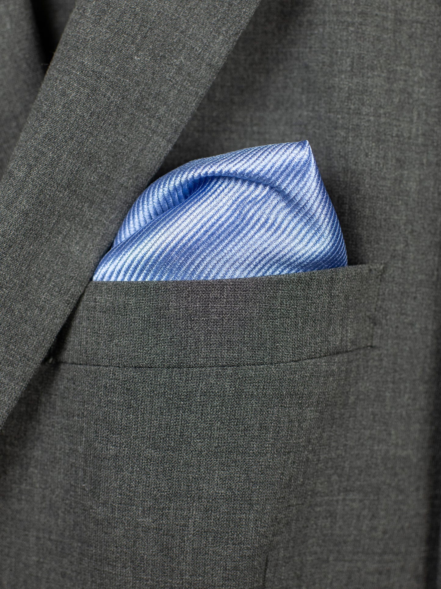 Heritage House 30753PS Pocket Square - Tonal Stripe - Powder