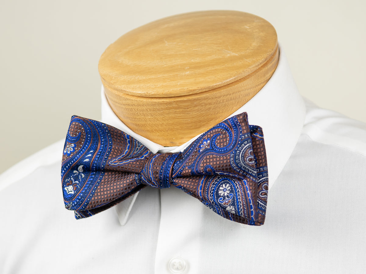 ScottyZ 31188 Young Men's Bow Tie - Paisley - Brown/Blue