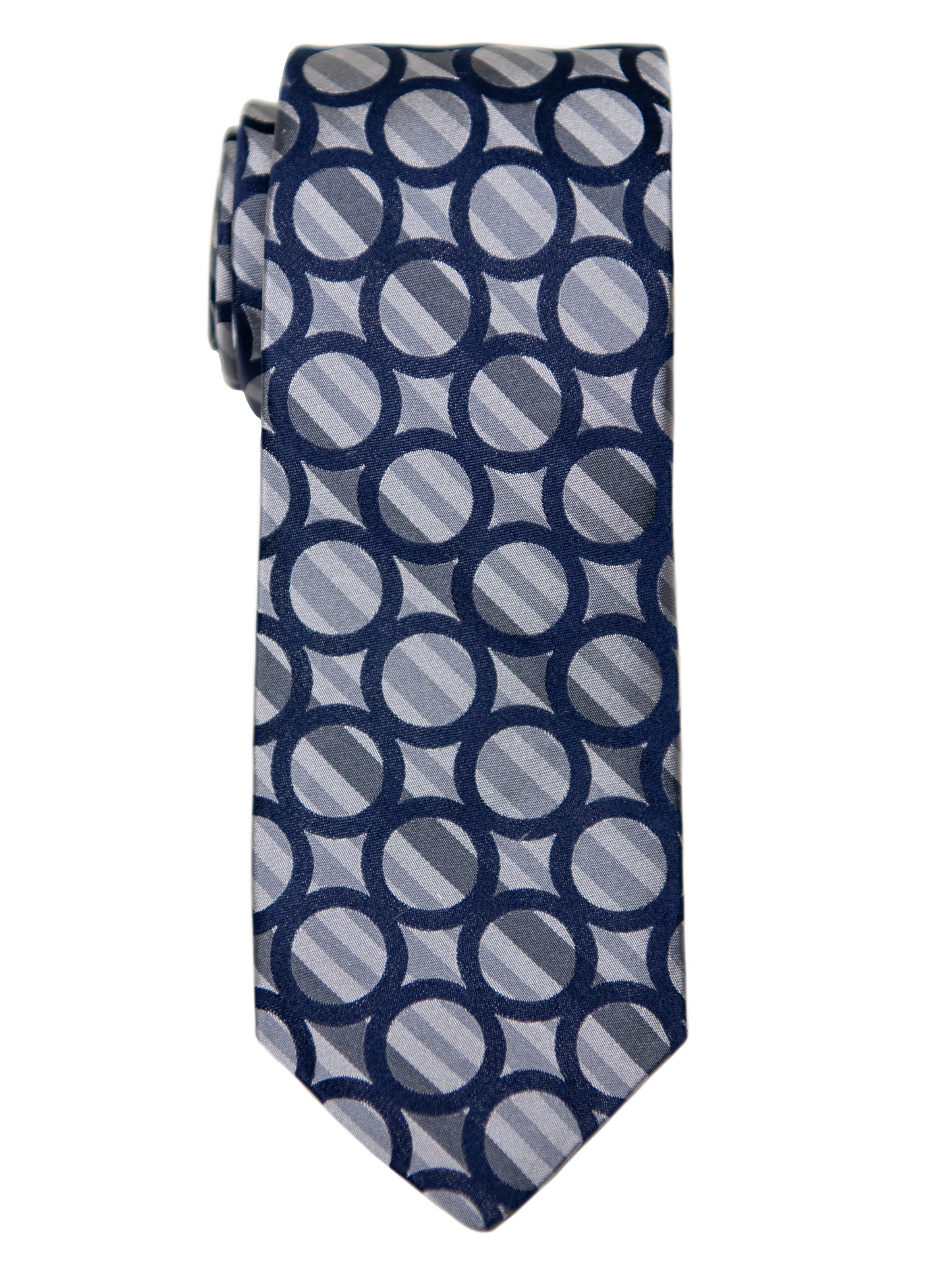 Heritage House 31542 Boy's Tie- Geo - Grey/Navy