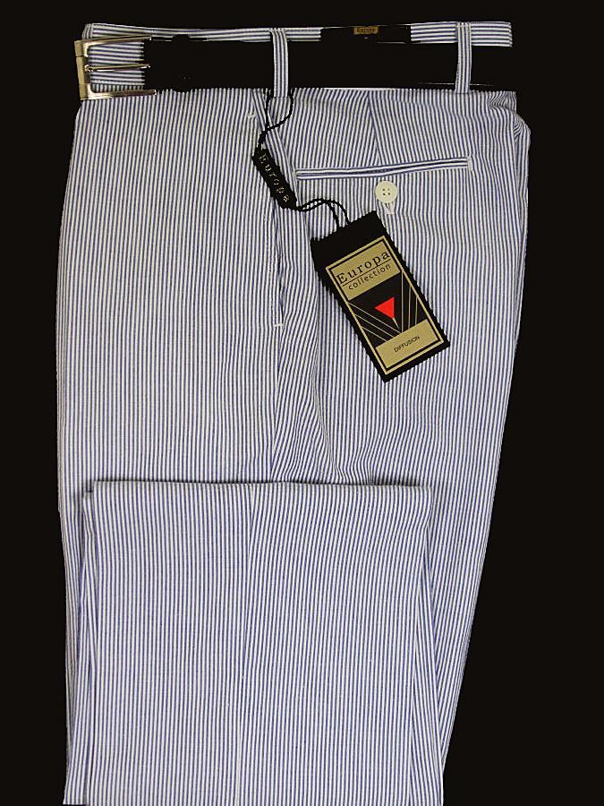 Europa 3191P 100% Cotton Boy's Suit Separate Pant - Seersucker - Navy